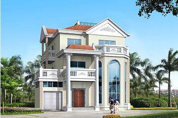 超高人氣別墅設(shè)計(jì)圖，歐式三層自建房帶有室內(nèi)車庫(kù)，含全套施工圖紙