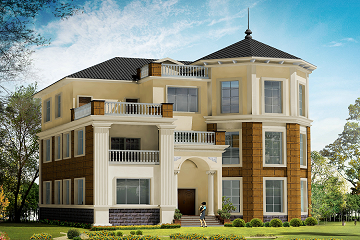 歐式三層復(fù)式自建別墅設(shè)計圖，含全套施工圖紙，占地190.9㎡，美觀精致