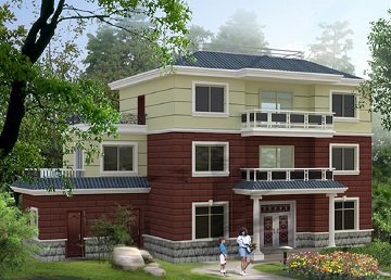 中式三層自建別墅設(shè)計圖，占地151.51㎡，布局合理。經(jīng)濟(jì)實用