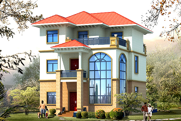 歐式三層復(fù)式精品別墅設(shè)計(jì)圖，含全套施工圖紙，占地151㎡