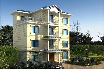 中式四層小面積自建別墅設(shè)計(jì)圖，含全套施工圖紙12.24m*7.62m