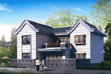 新農(nóng)村改造自建二層別墅設(shè)計圖，帶小院子，獨門獨戶，經(jīng)濟實用