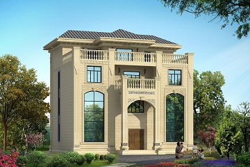 高端四層自建復(fù)式別墅設(shè)計(jì)圖，螺旋狀樓梯，帶有大面積露臺(tái)占地面積124㎡