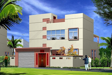 造價(jià)15萬(wàn)二層平頂別墅設(shè)計(jì)圖，帶小院子，經(jīng)濟(jì)實(shí)用，布局完善