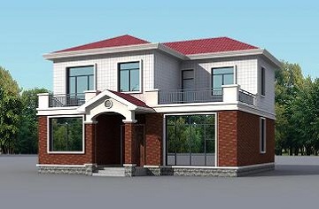 二層小別墅設(shè)計(jì)圖，帶有室內(nèi)車庫(kù)，經(jīng)濟(jì)實(shí)用