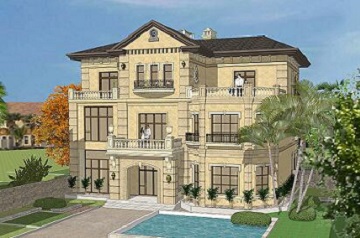 三層自建別墅設計圖，占地191平方米，經典設計方案