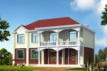 16.7*9.0m二層小別墅設計圖，可兩家同時居住，經(jīng)濟實用