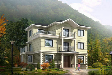 經(jīng)典三層自建別墅設計圖，占地111㎡，帶有大面積露臺，布局合理