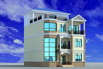 實(shí)用的三層半復(fù)式小別墅設(shè)計(jì)圖，農(nóng)村建房首選