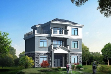 占地90㎡三層自建房屋設(shè)計(jì)圖，美觀溫馨的小別墅，布局合理