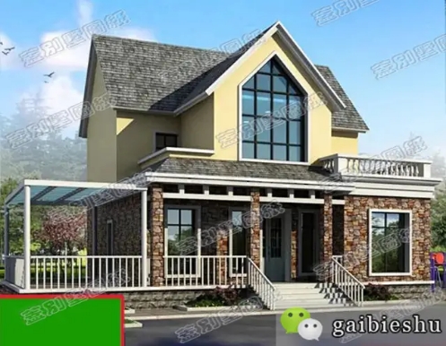 農(nóng)村精美二層小別墅 （挑空客廳 加休閑平臺