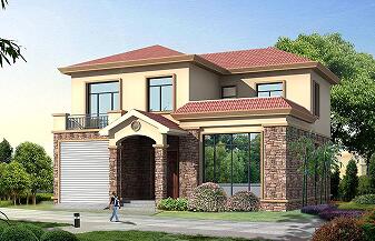 經(jīng)濟(jì)實(shí)用型二層小別墅設(shè)計(jì)圖，帶室內(nèi)車庫布局完善，含全套施工圖紙