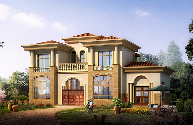 采光好，高端大氣的二層歐式小別墅設(shè)計(jì)圖，含全套施工圖紙