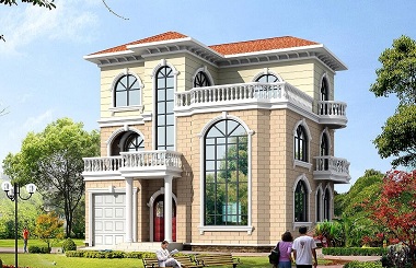 高人氣三層自建別墅設(shè)計(jì)圖，帶有室內(nèi)車(chē)庫(kù)，布局完善合理