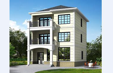 實(shí)用3層農(nóng)村房屋設(shè)計(jì)圖，占地105㎡，8.60m*12.00m