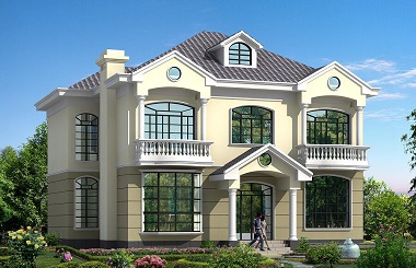 14*14米二層帶車庫小別墅設(shè)計(jì)圖，戶型完美