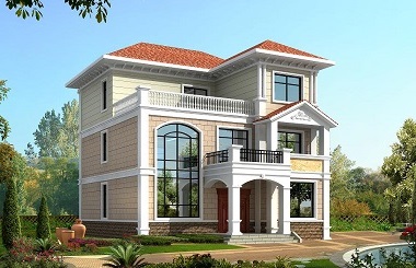 經(jīng)典三層復式別墅設計圖，占地150平方米