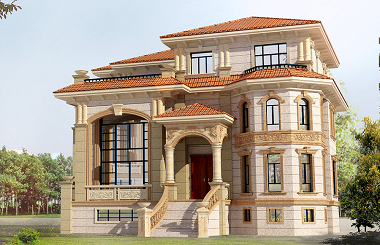 軒鼎原創(chuàng)歐式三層自建別墅設計圖，內(nèi)部布局合理完善，