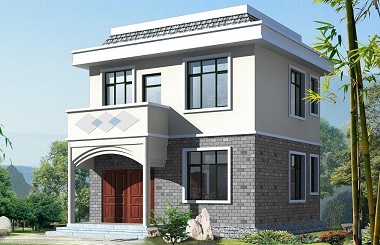 占地50平方米精致2層小別墅設(shè)計(jì)圖，造價(jià)十二萬左右，適合一家人居住