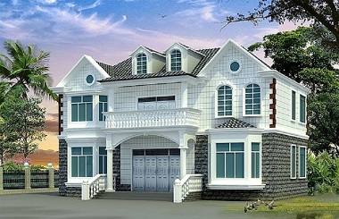 美觀精致的二層小別墅設(shè)計(jì)圖，經(jīng)濟(jì)實(shí)用，三個(gè)配色方案可選