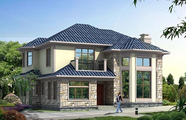 面寬13米，進深14米，占地面積170㎡左右二層自建別墅設計圖