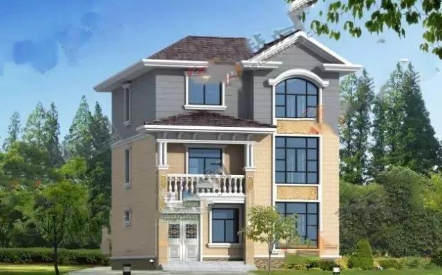 9.1x10米三層新農(nóng)村別墅，簡單大方，造價(jià)不貴