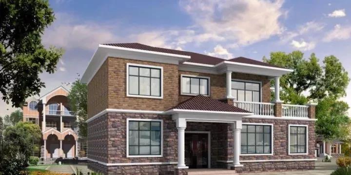 二層帶大露臺(tái)小別墅設(shè)計(jì)，建完整體效果非常贊！