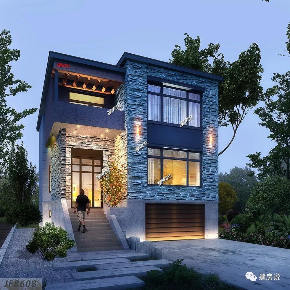 糟了，是心動的感覺，這款帶車庫的現代風別墅美極了！