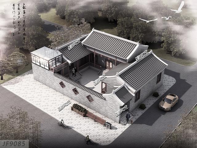 這款一層四合院別墅，古色古香，韻味十足，氣勢(shì)不輸洋樓！