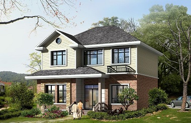 經(jīng)典二層田園風格小別墅設(shè)計圖，占地100平方米左右