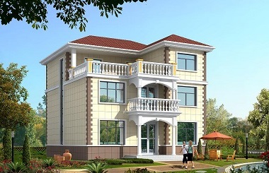 12*14米三層自建小別墅設(shè)計圖，經(jīng)濟(jì)實用型設(shè)計方案