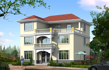 簡單實用的三層自建別墅設計圖，40萬左右建三層別墅