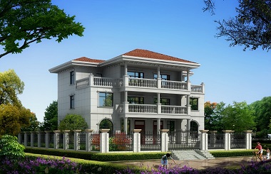 法式經(jīng)典聯(lián)排別墅設(shè)計圖，精致雙拼占地200多平方米，經(jīng)濟實用