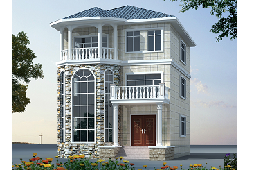 9*14m夢(mèng)幻田園款三層自建復(fù)式別墅設(shè)計(jì)圖，高端自建房屋