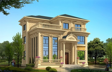 歐式三層高端復(fù)式別墅設(shè)計(jì)圖，奢華大氣，高貴的象征