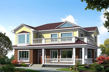 中式田園二層小別墅設(shè)計圖，溫馨美觀，造價20萬左右