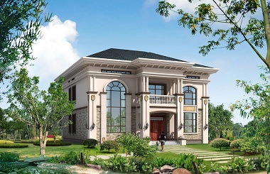 經(jīng)典高端二層自建房屋設計圖，15*17m,造價45萬左右