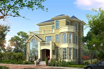 古典歐式自建復(fù)式別墅設(shè)計圖，占地面積140㎡左右，性價比超高