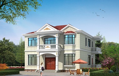 精致的二層田園小別墅設(shè)計圖，13*14m中等大小戶型設(shè)計方案，經(jīng)濟(jì)實用