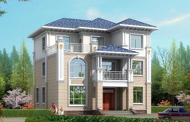 簡約現(xiàn)代三層精品自建別墅設計圖，占地面積177平方米左右，經(jīng)濟實用