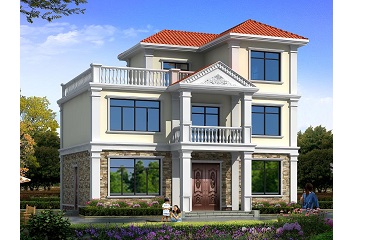 三層自建房屋設(shè)計圖，帶有大面積露臺，超大戶外活動空間，美觀精致，非常符合現(xiàn)代大眾審美