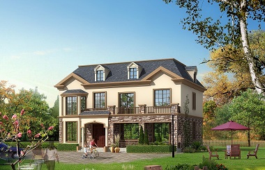 精品田園風(fēng)格二層房屋設(shè)計圖，帶有閣樓老虎窗，農(nóng)村自建房首選