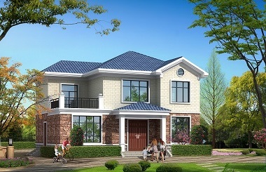 現(xiàn)代二層田園小別墅設(shè)計圖，占地110平方米左右，經(jīng)濟(jì)實用