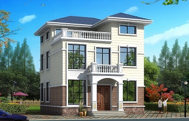 農(nóng)村二層半自建房屋設(shè)計(jì)圖，頂樓是閣樓，功能齊全