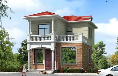 小戶型二層自建別墅設(shè)計圖，美觀精致，造價17萬左右