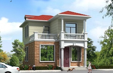 小戶型自建房屋設(shè)計圖，占地88㎡左右，配色經(jīng)典