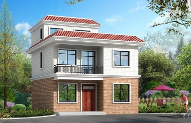 占地86㎡的小戶型二層自建房屋設(shè)計圖，平頂設(shè)計，可做露臺