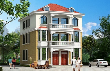 9.84m*15.27m小戶(hù)型雙拼自建房屋設(shè)計(jì)圖，布局合理，銷(xiāo)量超高