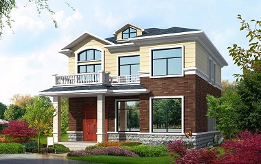 采光良好的精致二層小別墅設(shè)計圖，占地123平方米，小戶型經(jīng)濟實用