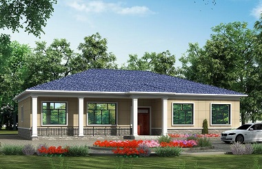 20m*15m一層自建房屋設計圖，造價30萬左右，一層精品別墅